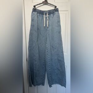 Aerie Light Blue Denim Sweatpants